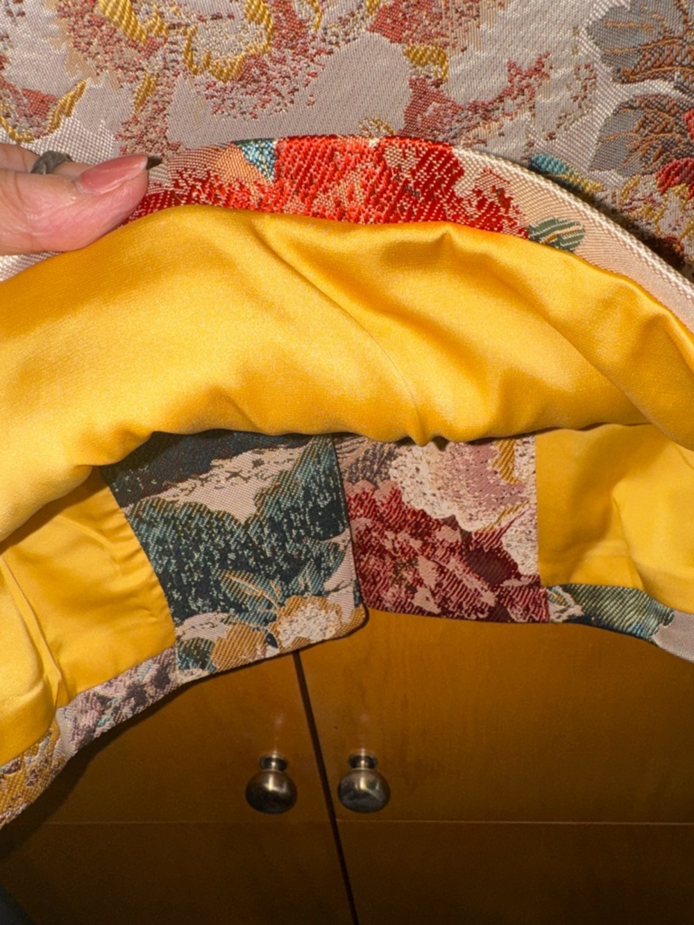 Floral Brocade Mandarin Collar Jacket in Multi-Color - Picture 8 of 10
